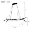 Lampara colgante LED moderno de doble altura a control remoto con dimer de intensidad y temperatura de color mas 3 cambios de luz 138w ROOTS