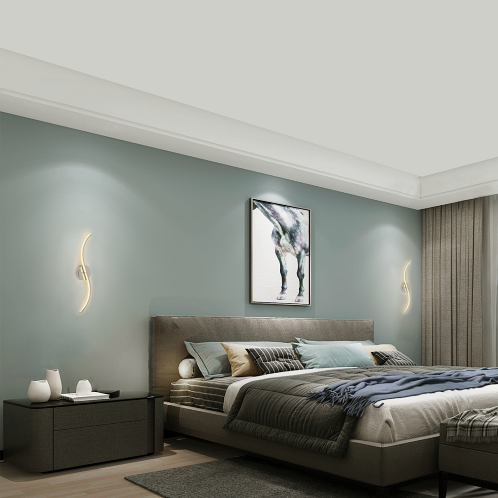 lampara-de-pared-led-inteligente-color-cromo-LUXICA-DESIGNLUX-sign-bd9304 lampara para pared LED con diseño moderno con 3 cambios con luz 12w SIGN