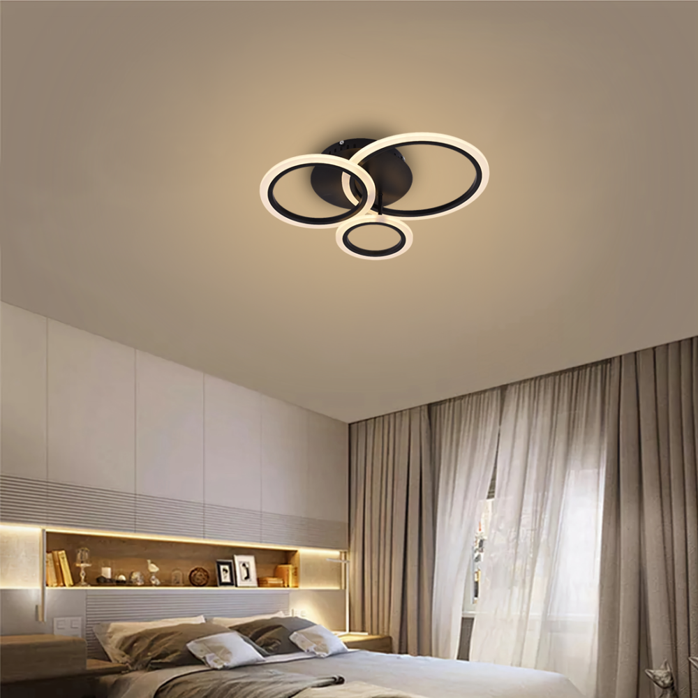ondas-6196b-luxica Lampara led para techo moderno a control remoto con dimer de intensidad y temperatura de color con 3 cambios de luz 88w ONDAS