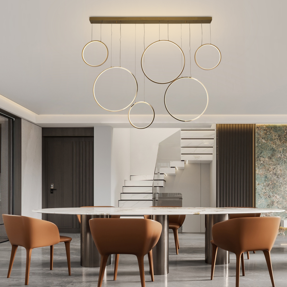 BUBBLES- 9213-LAMPARA-COLGANTE-LED-6-AROS-DE-DOBLE-ALTURA-COLOR-ORO-DORADO-LUXICA-AMBIENTE-DESIGN BUBBLES-9213-LAMPARA-COLGANTE-LED-6-AROS-DE-DOBLE-ALTURA-COLOR-ORO-DORADO-LUXICA-AMBIENTE-DESIGN