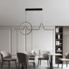 Lampara colgante LED moderno a control remoto con dimer de intensidad y temperatura de color mas 3 cambios de luz altura regulable EMPIRE 9242