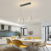 Lampara colgante LED moderno a control remoto con dimer de intensidad y temperatura de color mas 3 cambios de luz altura regulable EMPIRE 9242