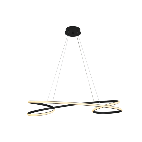 Lampara colgante LED moderno a control remoto con dimer de intensidad y temperatura de color mas 3 cambios de luz altura regulable GROOVE 9701