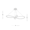 Lampara colgante LED moderno a control remoto con dimer de intensidad y temperatura de color mas 3 cambios de luz altura regulable KLEE 9262