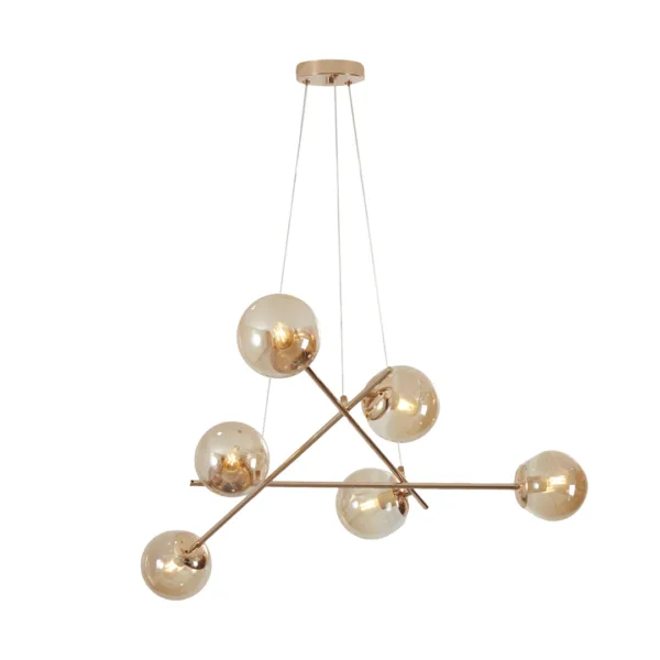 lampara-colgante-color-oro-de-esferas-moderno