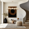 Lampara-colgante-moderno-ponti-8099-LUXICA-ambiente Lampara colgante 7 luces moderno con base E27 acabado dorado y esferas blanco opalino PONTI 8099