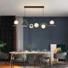 Lámpara colgante 5 luces esferas de cristal diseño moderno con altura regulable NAPA 9233