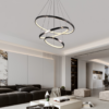 Lampara colgante 3 aros led a control remoto y dimer de intensidad mas 3 cambios de luz ASCENT LCD8037