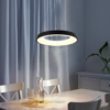 lampara-colgante-led-moderno-BELL-695-LUXICA-color-negro Lámpara colgante 1 aro LED moderno a control remoto y dimer de intensidad y temperatura de luz mas 3 cambios de luz BELL 695