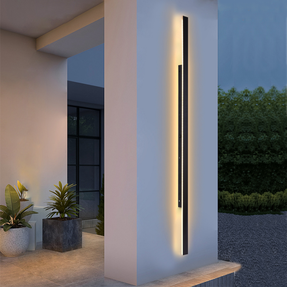 Lampara para pared LED moderno con 3 cambios de luz calida, neutro, fria de interior y exterior IP65 SLATE