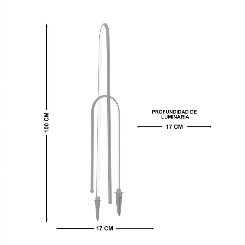 Lampara para piso exterior con 8 modos de iluminación diferentes y 3 niveles de brillo luz cálida IP65 BRIDGE X60904