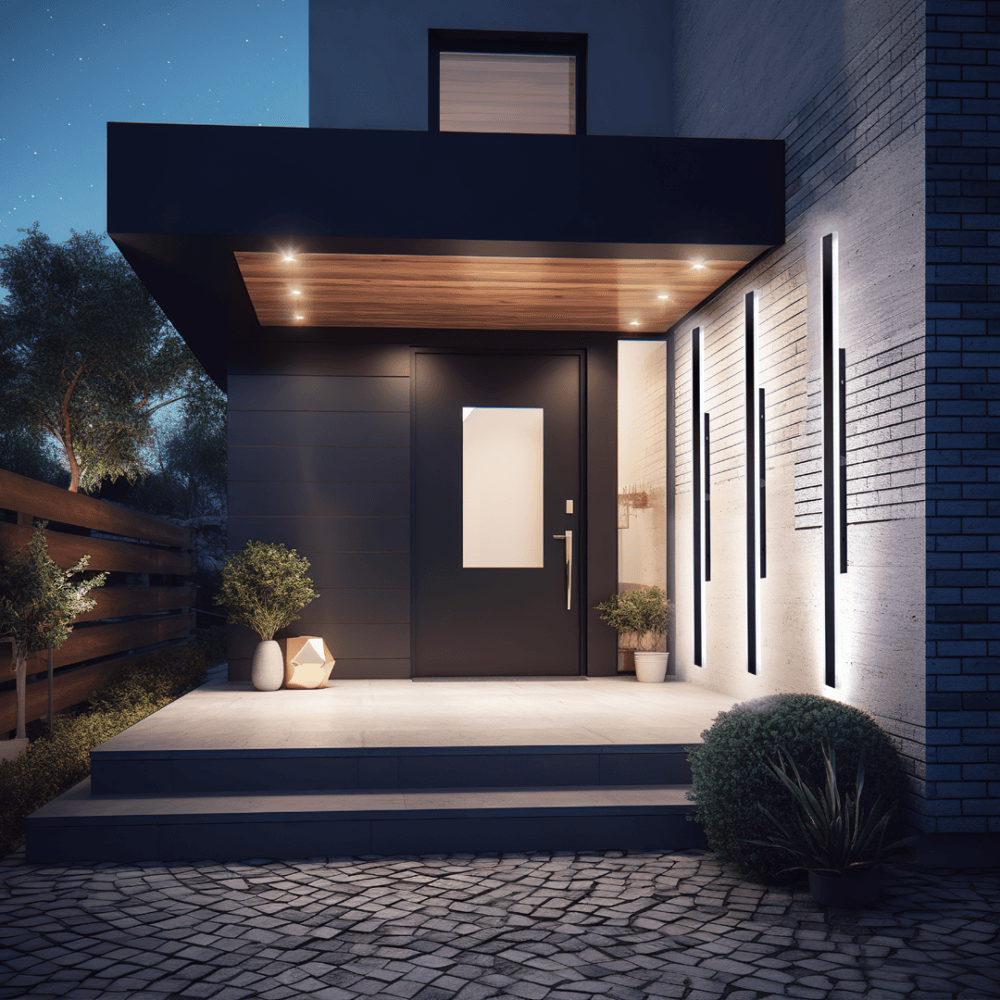 lampara-para-pared-en-exteriores-LASA-5861-120cm-LUXICA-DESIGNLUX-luminario Lampara para pared LED moderno con 3 cambios de luz calida, neutra, fria para interior y exterior IP65 LASA 5861