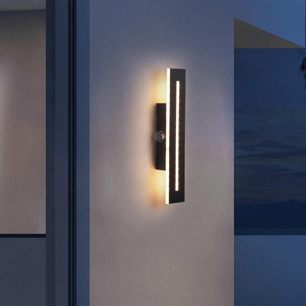 Lampara para pared LED moderno con 3 cambios de luz calida, neutro, fria de interior y exterior IP65 VERONA 5864