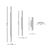 lampara-para-pared-en-exteriores-VERONA-5864-30cm-LUXICA-DESIGNLUX-medidas Lampara para pared LED moderno con 3 cambios de luz calida, neutra, fria para interior y exterior IP65 LASA 5861