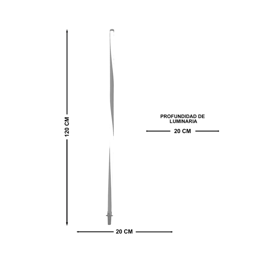 Lampara para piso exterior con 8 modos de iluminación diferentes y 3 niveles de brillo luz cálida IP65 STICK X60204