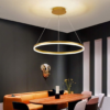 Lampara colgante 1 aro led con Bluetooth y controlable por WIZ de Alumino y Acrilico Groove E22728