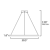 Lampara colgante 1 aro led con Bluetooth y controlable por WIZ de Alumino y Acrilico Groove E22728